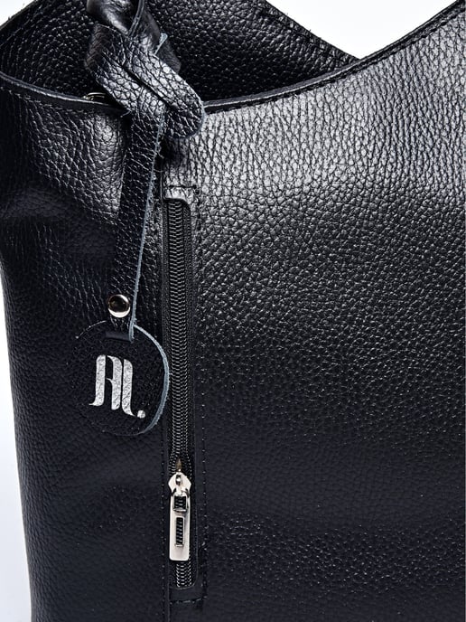 Anna Luchini Negro Bolso de cuero - Image 3