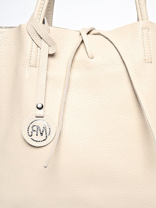 Roberta M Beige Bolso de cuero - Image 3