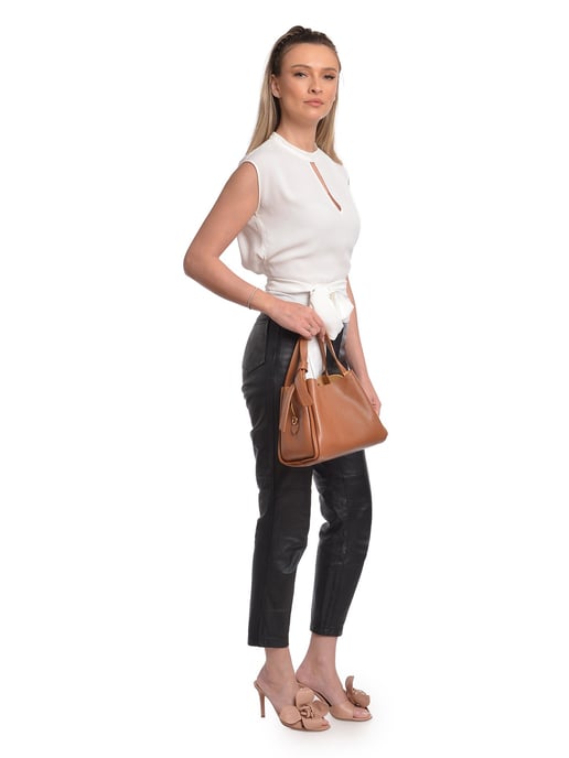 Anna Luchini Brown Bolso de cuero - Image 5