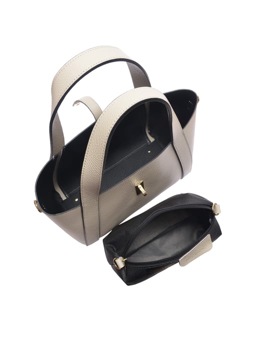 Isabella Rhea Beige Bolso de cuero - Image 4