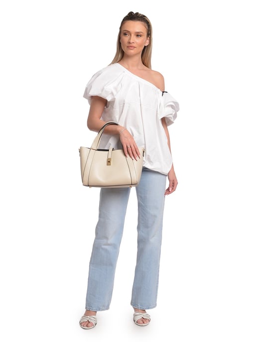 Isabella Rhea Beige Bolso de cuero - Image 5