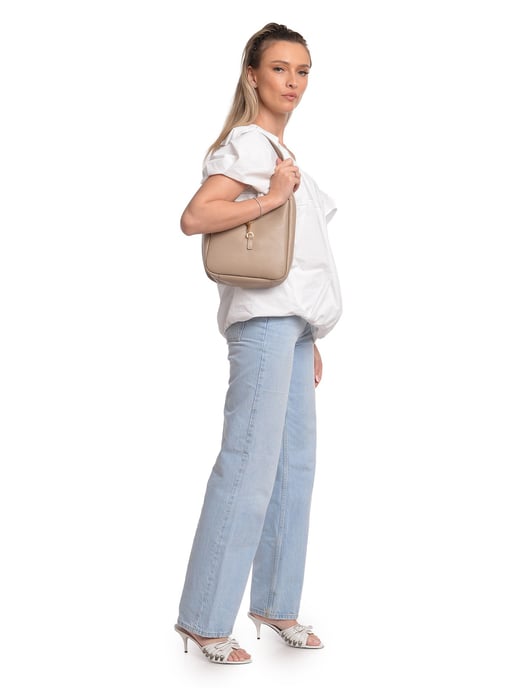 Anna Luchini Beige Bolso de cuero - Image 5