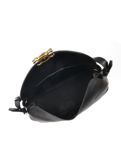 Anna Luchini Negro Bolso de cuero - Image 4