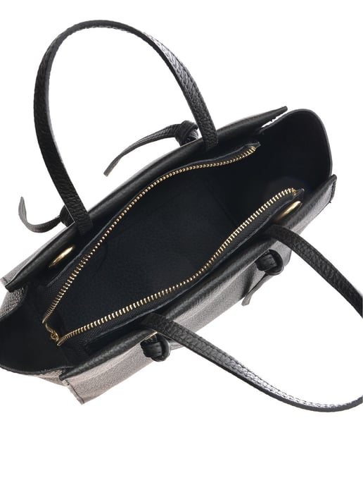 Anna Luchini Negro Bolso de cuero - Image 4