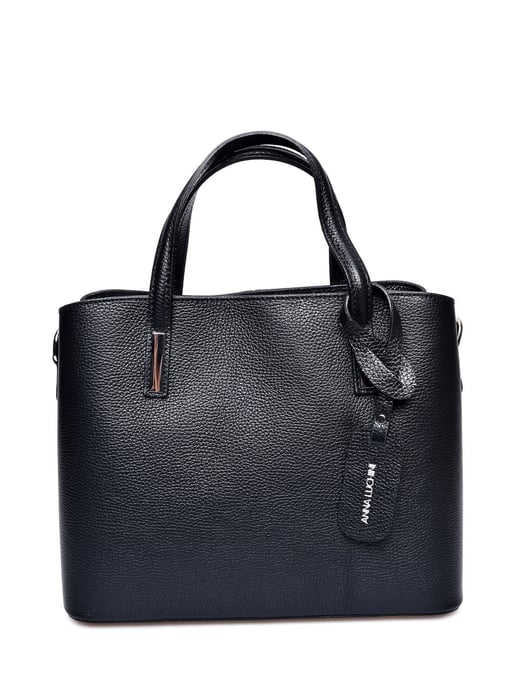 Anna Luchini Negro Bolso de cuero - Image 1