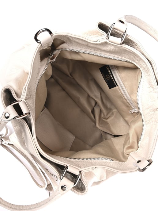 Luisa Vannini Beige Bolso de cuero - Image 4