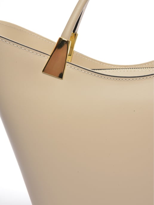 Roberta M Beige Bolso de cuero - Image 3