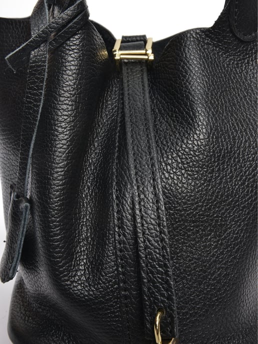 Anna Luchini Negro Bolso de cuero - Image 3