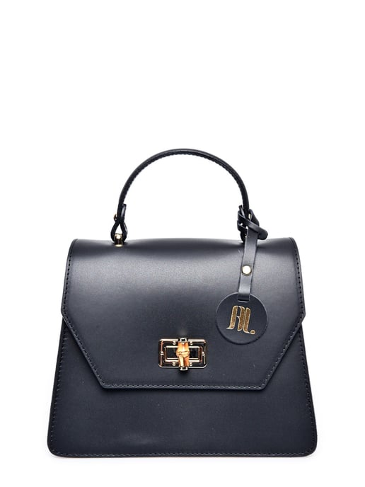 Anna Luchini Negro Bolso de cuero - Image 1