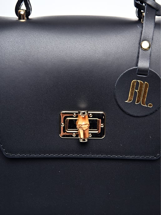 Anna Luchini Negro Bolso de cuero - Image 3