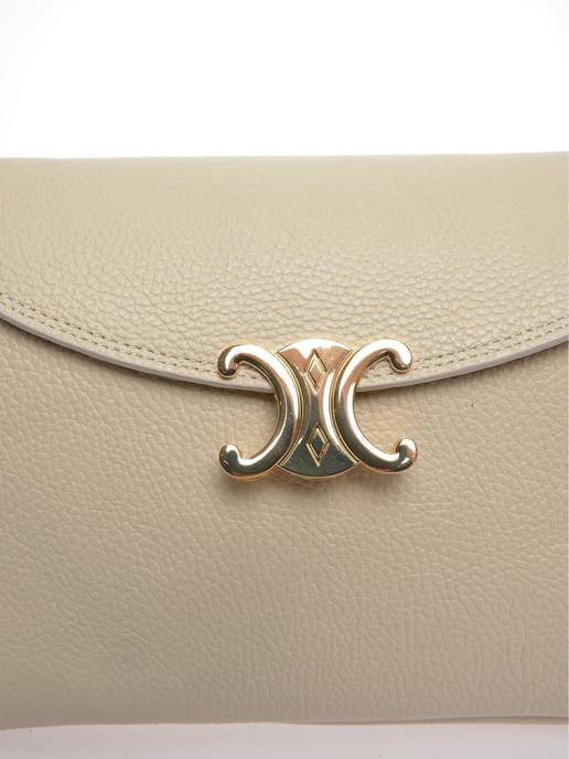 Anna Luchini Beige Bolso de cuero - Image 3