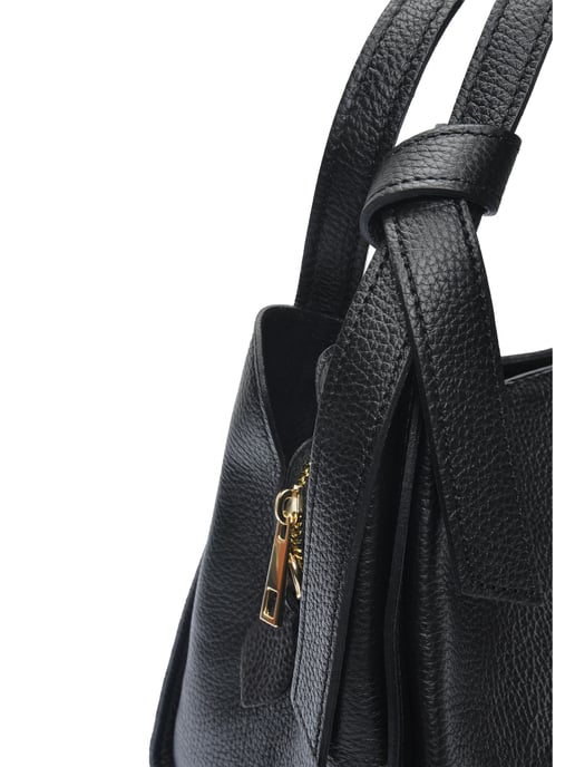 Anna Luchini Negro Bolso de cuero - Image 3