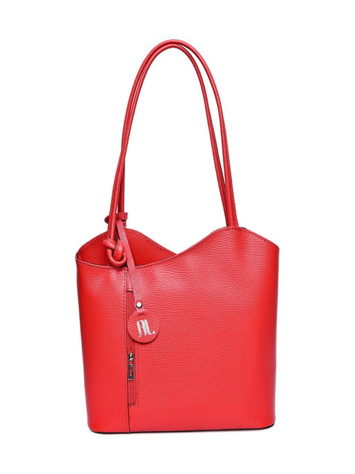 Anna Luchini Rojo Bolso de cuero - Image 1