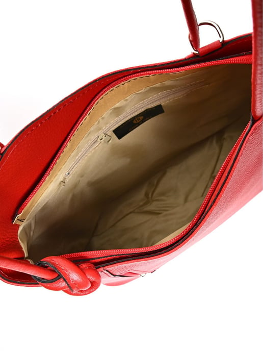 Anna Luchini Rojo Bolso de cuero - Image 4