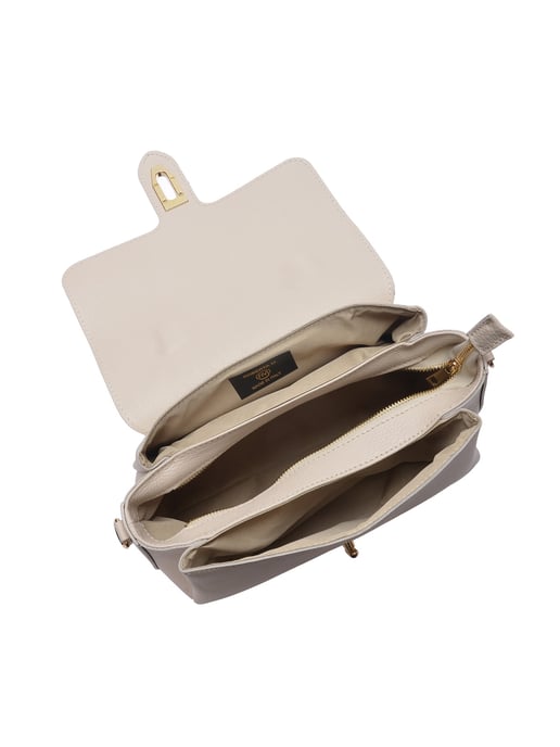Roberta M Beige Bolso de cuero - Image 4