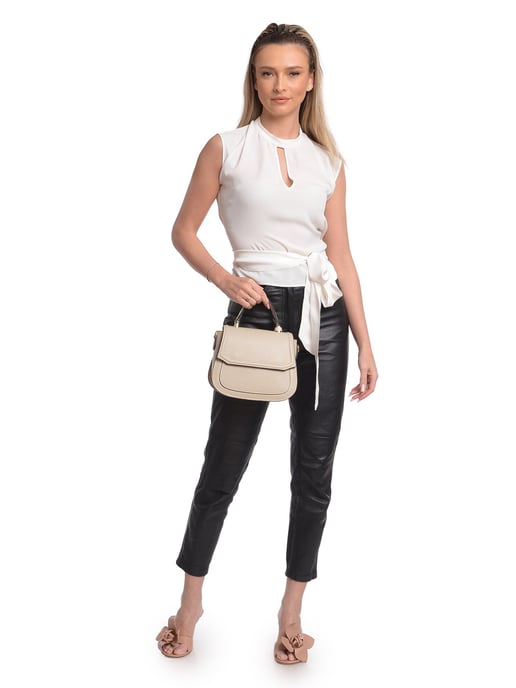 Isabella Rhea Beige Bolso de cuero - Image 5