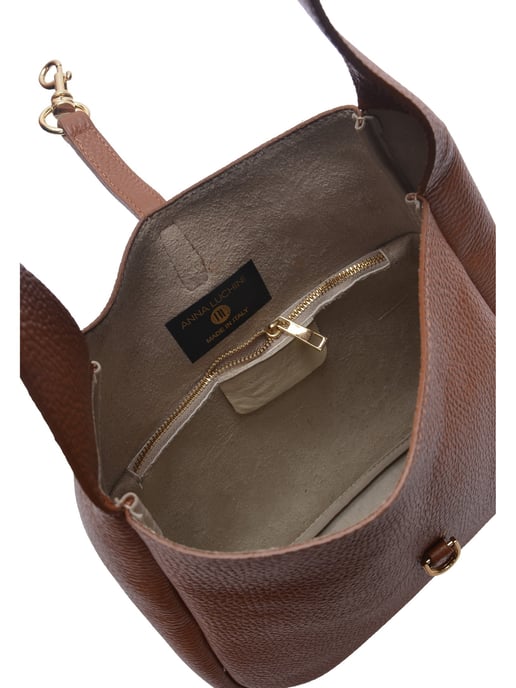 Anna Luchini Brown Bolso de cuero - Image 4