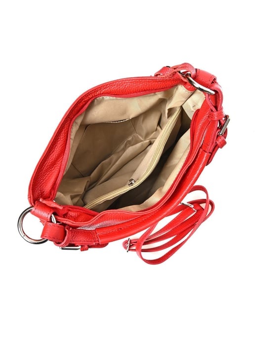 Anna Luchini Rojo Bolso de cuero - Image 4