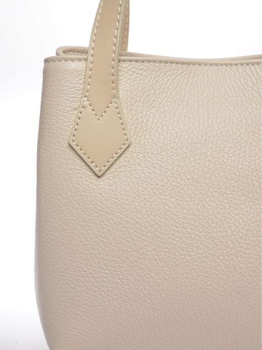 Luisa Vannini Beige Bolso de cuero - Image 3