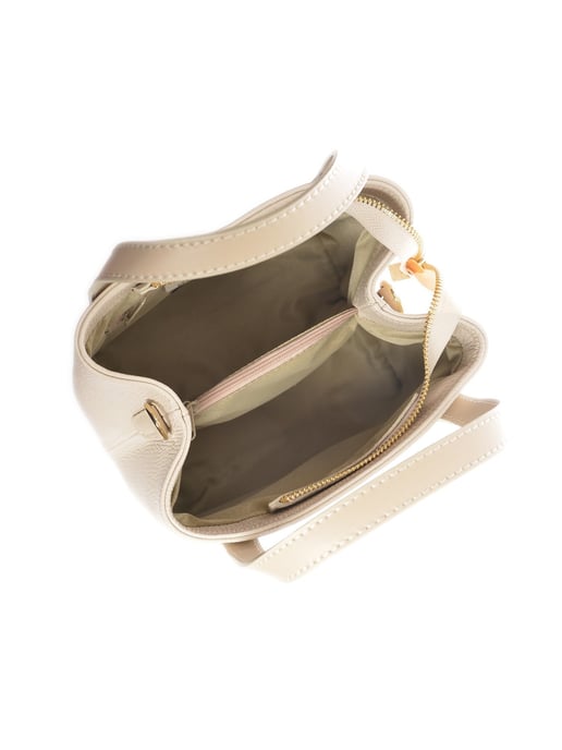Luisa Vannini Beige Bolso de cuero - Image 4
