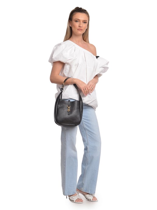 Anna Luchini Negro Bolso de cuero - Image 5