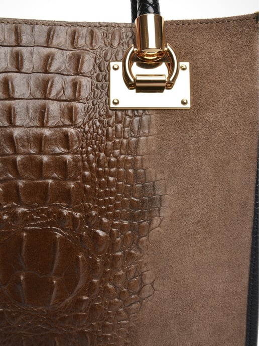 Roberta M Beige Bolso de cuero - Image 3