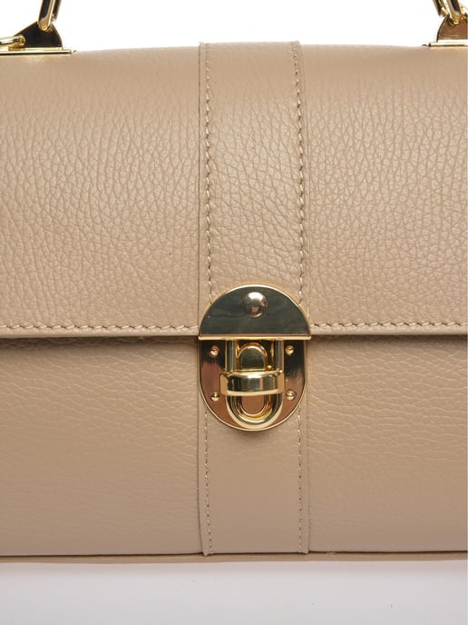 Roberta M Beige Bolso de cuero - Image 3