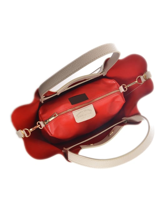 Isabella Rhea Beige Bolso de cuero - Image 4