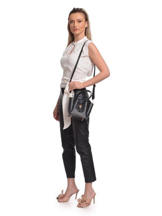Isabella Rhea Negro Bolso de cuero - Image 5