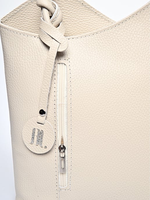 Anna Luchini Beige Bolso de cuero - Image 3