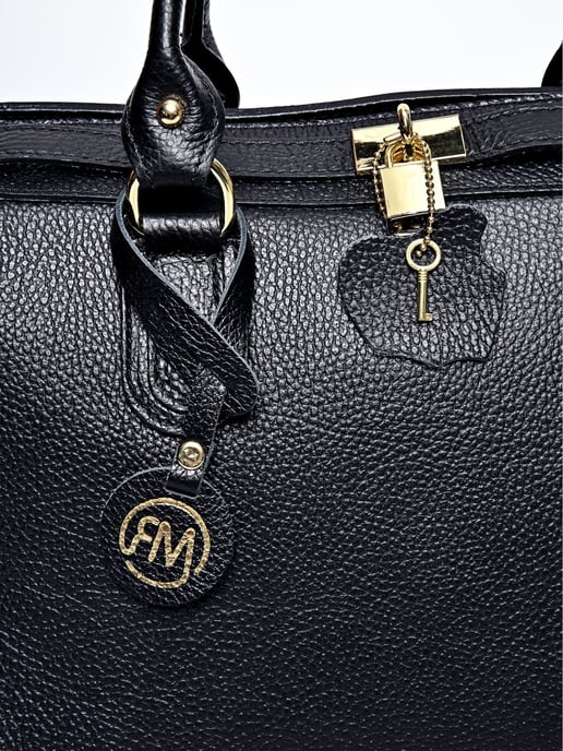 Roberta M Negro Bolso de cuero - Image 3