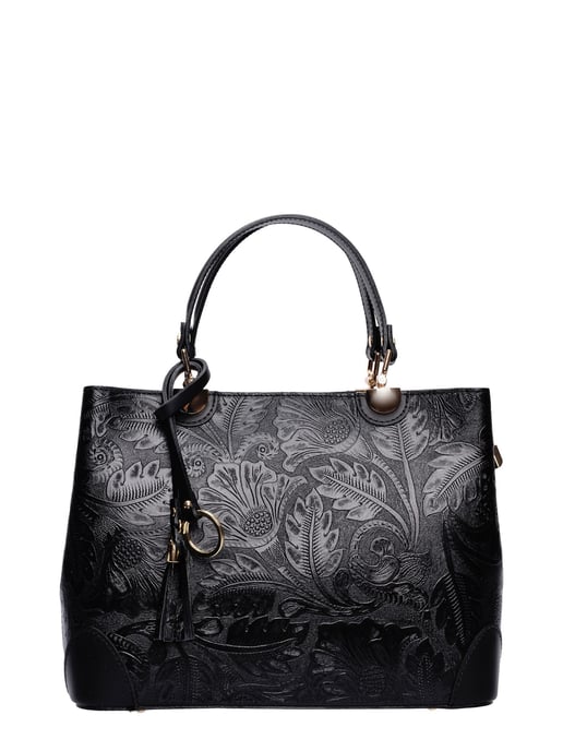 Anna Luchini Negro Bolso de cuero - Image 1