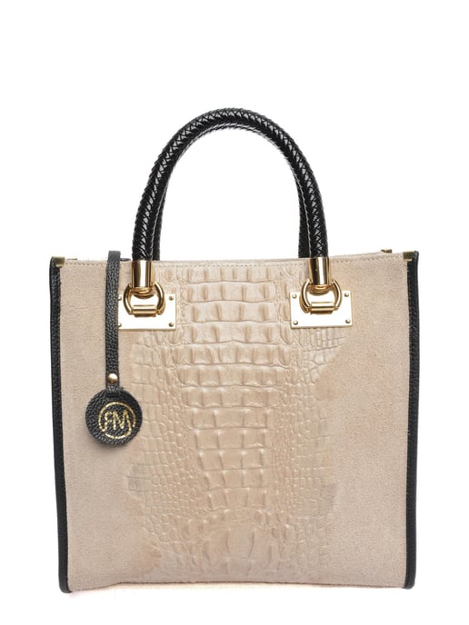 Roberta M Beige Bolso de cuero - Image 1