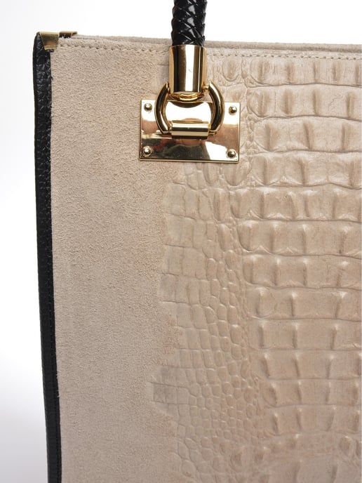 Roberta M Beige Bolso de cuero - Image 3