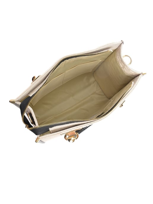 Roberta M Beige Bolso de cuero - Image 4