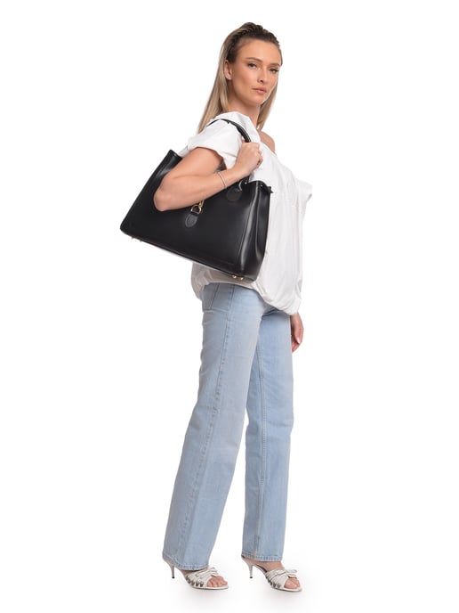 Isabella Rhea Negro Bolso de cuero - Image 5