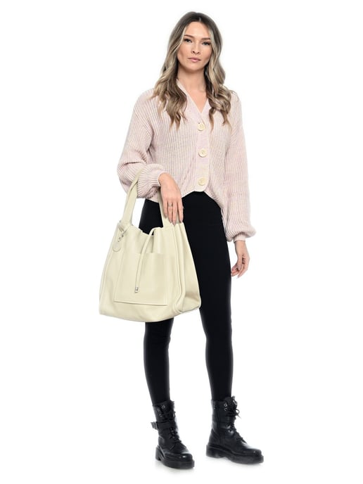 Isabella Rhea Beige Bolso de cuero - Image 5