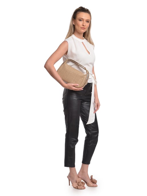 Anna Luchini Beige Bolso de cuero - Image 5