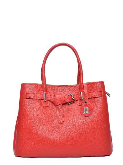 Anna Luchini Rojo Bolso de cuero - Image 1