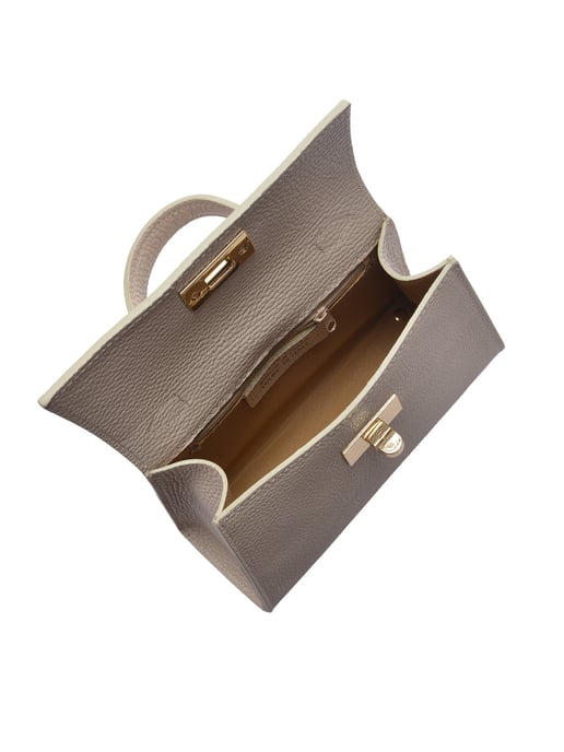 Luisa Vannini Beige Bolso de cuero - Image 4