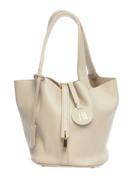 Anna Luchini Beige Bolso de cuero - Image 1