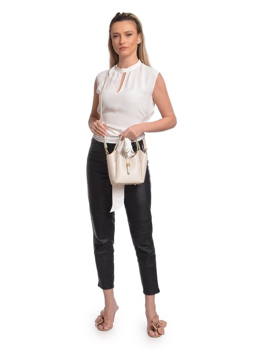 Isabella Rhea Beige Bolso de cuero - Image 5
