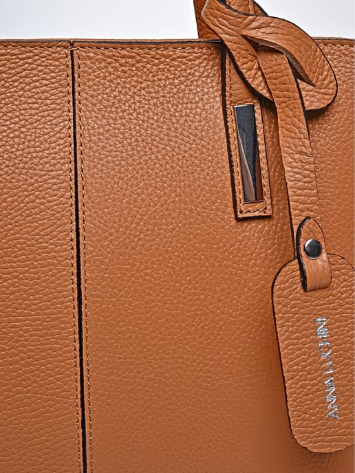 Anna Luchini Brown Bolso de cuero - Image 3