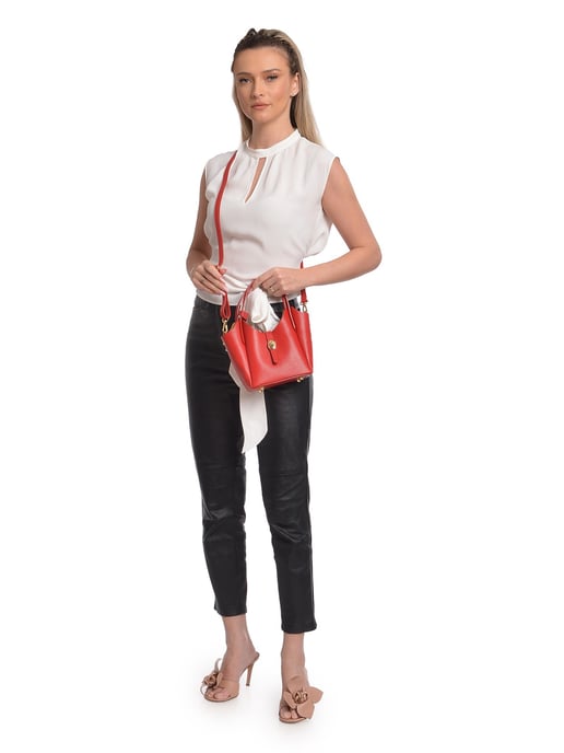 Isabella Rhea Rojo Bolso de cuero - Image 5
