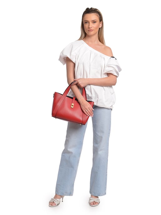 Isabella Rhea Rojo Bolso de cuero - Image 5