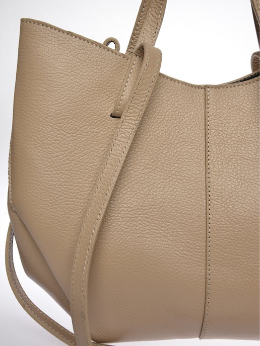 Luisa Vannini Beige Bolso de cuero - Image 3