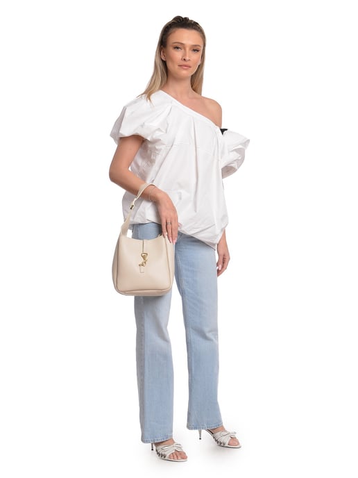 Anna Luchini Beige Bolso de cuero - Image 5