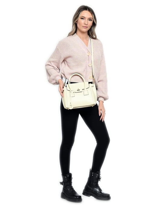 Isabella Rhea Beige Bolso de cuero - Image 5