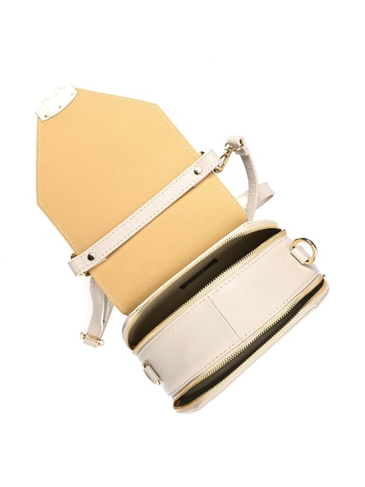 Roberta M Beige Bolso de cuero - Image 4