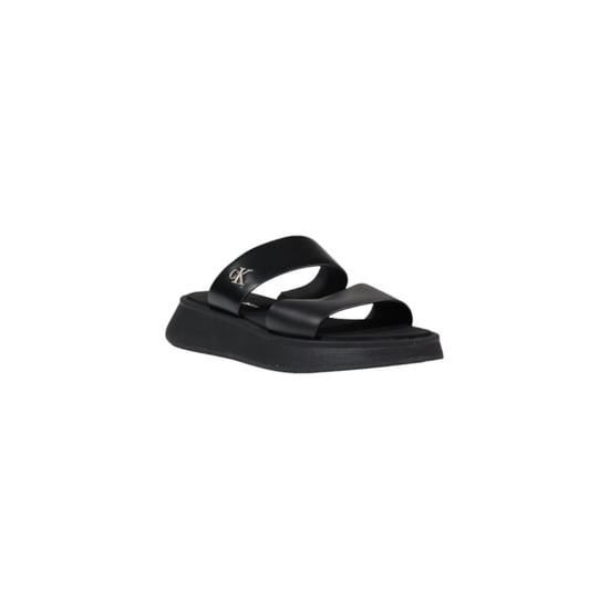 Sandalias Planas de Cuero Negras de Calvin Klein Jeans - Image 2